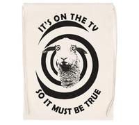Luxogo Sheeple, Its On The Tv So It Must Be True Borsa da Palestra Beige con Coulisse Unisex Drawstring Bag Gym