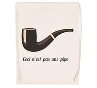 Luxogo This Is Not A Pipe Borsa da Palestra Beige con Coulisse Unisex Drawstring Bag Gym