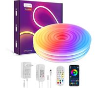 LUXONIC 5M Strisica LED Neon, RGBIC, 24V Silicone Neon Luci LED Flessibile Bluetooth con APP e Telecomando, impermeabile, Sincronizzazione Musicale, Decorazione Esterna/Interna del partito, Festa