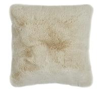 -LUXOR- living Coste - Cuscino decorativo in pelliccia sintetica effetto pelle di pecora, morbido, per decorazione soggiorno, 40 x 40 cm, colore beige, 1 pezzo