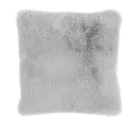 -LUXOR- living Coste - Cuscino decorativo in pelliccia sintetica effetto pelle di pecora, morbido, per decorazione soggiorno, 40 x 40 cm, 1 pezzo, colore: grigio