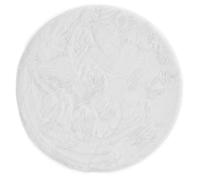 -LUXOR- living Coste - Tappeto a pelo lungo in finta pelliccia di pecora, 120 cm, rotondo, bianco