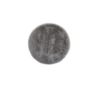-LUXOR- living Cuscino per sedia Coste, in pelliccia sintetica come decorazione per il soggiorno o la sedia, cuscino decorativo, 40 cm, rotondo, colore antracite, 1 pezzo