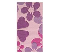 -LUXOR- living Tappeto per bambini disegno di fiori rosa - tappeto per la camera dei bambini delle bambine da usare come tappeto da gioco 60 x 115 cm