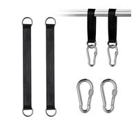 Luxoraiova Set di 2 ganci per altalena - Amaca resistente agli strappi con moschettoni e anelli a D, cinghia per altalena in nylon per poltrona sospesa, altalena da giardino e altalena all'aperto