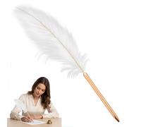 Luxorium 1 Penna Personalizzata con Incisione Bianca Fantasia Dorata Penna Elegante Uomo Ricaricabile per Firma Regalo Ufficio