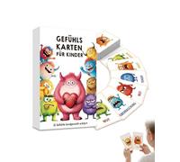 Luxorium Giochi di Carte delle Emozioni per Bambini - 32 Carte con Mostri Emozionali per Scuola Materna e Primaria per l'Autoregolazione e il Benessere Emotivo