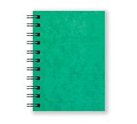 Luxpad A4+ - Taccuino con Copertina Rigida a Doppio Filo, con Pagine a Righe da 200 m e Copertina Resistente Singolo A6 Verde