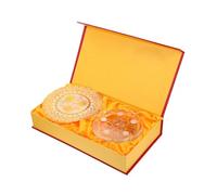 Luxshiny 1 Set Array di transito a Cinque Elementi Arredamento Illuminato di Fortuna Ornamento a Sfera di Sfera di adornare Palline di Bicchiere d'oro