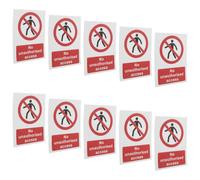 Luxshiny 10 Pezzi Segnalazione Ingresso Vietato Bilingue Pretagliata in PVC | Autoadesiva, Resistente alle Intemperie, Finitura Opaca a Bassa Riflessione, per Porte di Laboratori Scolastici