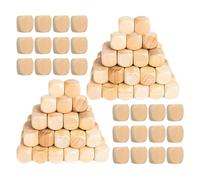 Luxshiny 100 Pezzi Dadi di Legno Vuoti 16mm, Cubi 6 Facce con Angoli Arrotondati, Legno, per Attività Didattiche e Progetti Fai da Te