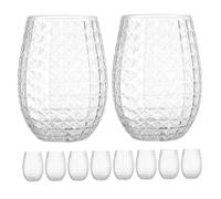 Luxshiny 12 Pezzi Bicchieri Da Bere A Forma Di Ananas Bicchieri Da Bere Da Frutta Per Feste Tropicali Per Feste Da Festa Hawaiani Riutilizzabile