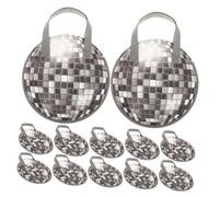 Luxshiny 12 Pezzi Borsa Raffinata e Resistente Regalo Tema Disco con Manico e Palla Specchiata Vintage per Dolci e Feste per Ogni Occasione Speciale