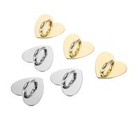 Luxshiny 12 Pezzi Fibbie per Custodia Telefono con Design Cuore in Metallo Accessori Resistenti per Decorazioni Fai da Te Cover Smartphone Oro e Argento per Personalizzare e Abbellire