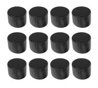 Luxshiny 12 Pezzi Piedini in Gomma Nera per Supporti Casse Acustiche e Amplificatori 32mm, Antivibrazione, Protezione Pavimento, per Sale Prove e Performance Dinamiche