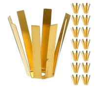 Luxshiny 15 Pezzi Spessori Adattatori Octopus in Ottone Oro per Golf Shaft | Design a Otto Bracci, Uso Sul Campo, per Allenamento e Regolazioni Rapide