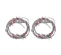 Luxshiny 2 Pezzi Catena di Filo Spinato Artificiale in Pvc Realistico e Riutilizzabile, Decorazione Spaventosa per Feste di Halloween e Case Infestate, Portatile per Party a Tema