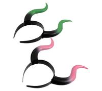 Luxshiny 2 Pezzi Cerchietto Chioma Corna di Toro in Plastica per Halloween, Design Unico a Corna da Demone, Facile da Usare per Feste a Tema e Costumi Goth