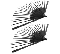Luxshiny 2 Pezzi Cornice Stecche e per in Pieghevole Ventaglio 21x2,2x1,2 Nero per Ventagli Legno Cm 25 Portatile Facile Assemblare con da Fai da Te e Abbinamenti con Dipinti