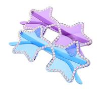 Luxshiny 2 Pezzi Occhiali a Forma di Stella con Pietre Decorative, Plastica | Leggeri e Comodi, Stile Trendy per Carnevale e Feste, Accessorio Decorativo per Foto e Celebrazioni