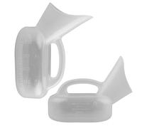 Luxshiny 2 Pezzi Orinatoio Femminile Portatile in Plastica Spessa da 1000ml Manico Ergonomico, Riutilizzabile, per Ospedali e Viaggi