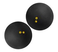 Luxshiny 2 Pezzi Palla da Squash Doppio Punto in Gomma Nera per Competizione e Allenamento Indoor, Miglioramento Coordinazione Mano-Occhio e Riflessi, Adatta Adulti e Adolescenti
