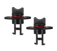 Luxshiny 2 Pezzi Tappo di Scarico per Kayak in Nailon Nero, Filettato | Compatibile Canoa e Gommone, Costruzione Robusta, Blocco Dell’acqua, per Pesca