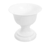 Luxshiny 2 Pezzi Vaso Decorativo Bianco a Mezza in Plastica, Design Salvaspazio, Vintage Classico, Dimensioni 14,5x14,4x6,5 Cm per Decorazione Fai-da-te e Caffè