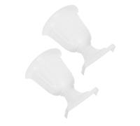 Luxshiny 2 Pezzi Vaso Decorativo Bianco in Plastica 16,9x13x6,5 Cm, Design Classico e Retrò, da Muro Multifunzionale per Ufficio e Esposizioni Floreali Matrimonio