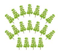 Luxshiny 20 Pezzi Albero Finto Modello ad Albero, Bottle Brush Trees in Plastico, Verde Chiaro, per Crafts e Diorama Mini Scene