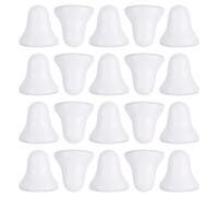 Luxshiny 20 Pezzi Campanelle in Schiuma Forma di Jingle Bell Bianche 7,4 Cm per Decorazioni Natalizie Fai da Te Materiale Artigianale