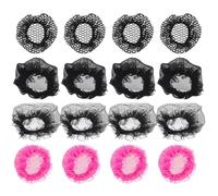 Luxshiny 20 Pezzi Retina per Chioma Elastica in Pizzo Nero Leggera e Resistente per Danza Classica e Occasioni Eleganti, per Mantenere i Capelli Raccolti Comfort