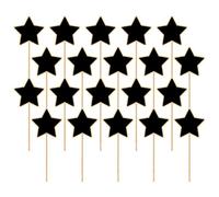 Luxshiny 20pezzi Targhette Lavagna Legno Forma di Stella Cinque Punte Mini Lavagnette Cancellabili per Giardino Etichette per Fiori e Piante Segnaposto per Matrimoni e Feste Decorazione