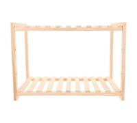 Luxshiny 2livello Supporto per Piante da Tavolo in Legno Organizer Decorativo per Ufficio e Casa Scaffale Porta Piante Multiplo per Vasi Piccoli e Documenti Mobile da Scrivania