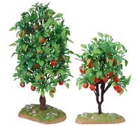 Luxshiny 2pezzi Albero di Mele Artificiale Miniatura Albero da Frutto Finto per Diorami Modellini di Treni Decorazioni Casa Fai da Te Accessori Paesaggio