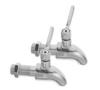 Luxshiny 2pezzi Dispenser Bevande Rubinetto Acciaio Inossidabile Rubinetto Per Tanica Facile Da Installare e Manutentare Spigot Per Distributore Di Bevande Resistente e Durevole Accessorio