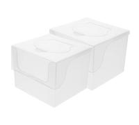 Luxshiny 2pezzi Scatola Trasparente per Salviette Ricaricabili Contenitore per Fazzoletti Umidi Custodia per Salviette Lavabili Scatola per Fazzoletti Umidi Accessori per Pulizia del Viso