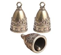 Luxshiny 3 Pezzi Campanelli in Ottone Design Antico e Bordo Liscio Sicuro, Pendenti per Collane Fatti a Mano per Decorazioni e Lavoretti Creativi