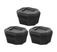 Luxshiny 3 Pezzi Tappo Manico in Plastico Nero per Racchetta Tennis, Copertura per Estremità Facile Installazione e Riduzione del Rischio di Scivolamento