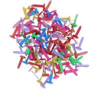 Luxshiny 300 Pezzi Spille Colorate in Lega a Due Gambe Rotonde per Bricolage Fai da Te, Resistenti e Facili da Usare, per Artigianato Handmade