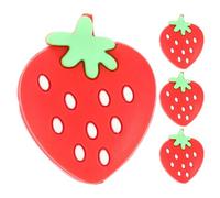 Luxshiny 4 Pezzi Ammortizzatori per Racchetta da Tennis a Forma di Fiore in Silicone Rosso, Smorzatori di Vibrazioni Leggeri e Portatili, Accessori per Tennis per Migliorare Controllo