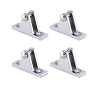 Luxshiny 4 Pezzi Base Ponte in Acciaio Inox Marino con Perno e Cerchio | Argento, Rilascio Rapido e Resistenza alla Salsedine, per Telaio Tenda Kayak e Rigging Canoa