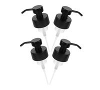 Luxshiny 4 Pezzi Pompa Dispenser per Acciaio Inossidabile da Teste per Dosaggio Shampoo e Lozione Design Compatto per Bagno Facile da Usare e Nero