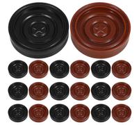 Luxshiny 48 pezzi per la dama, diametro 1,38 pollici, colore nero e | Gioco da tavolo di dama e pedine del backgammon per giochi da tavolo di backgammon