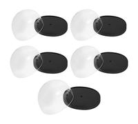 Luxshiny 5 Pezzi Cloche Cupola in Plastica Trasparente a Mezza Sfera per Torte e Lavoretti con Protezione Anti Polvere e Facile Montaggio per Tavoli e Uffici