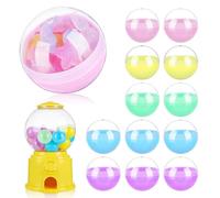 Luxshiny 50 Capsule Rotonde per Distributori di Gomme da Masticare di Colori Assortiti: Palline Riempibili per Bomboniere, Lavoretti Fai da Te, Conservazione di Caramelle, Matrimoni, Compleanni