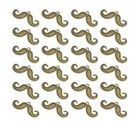 Luxshiny 50 Pezzi Ciondoli a Forma di Baffi in Lega per Fai da Te, Accessori per Braccialetti, Design Semplice e Stile Cosplay per Creazioni Moda e Gioielli
