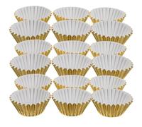 Luxshiny 500 Pezzi Pirottini in Alluminio Oro per Cupcake e Muffin, Carta Antiolio Spessa, Design Elegante, per Panetterie e Feste Varie