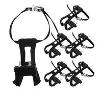 Luxshiny 6 Pezzi Cinghie Elastiche Regolabili per Pedali da Bici Supporto in Plastica per Dita Piedi, Cinturini Fermapiedi per Cyclette e Bici da Corsa a Scatto Fisso, Accessori Ciclismo