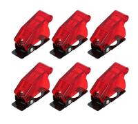 Luxshiny 6 Pezzi Copertura Tasto Interruttore Levetta Rosso e Antipolvere in Plastica e Ferro per Ufficio e Casa